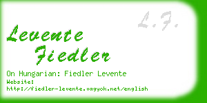 levente fiedler business card